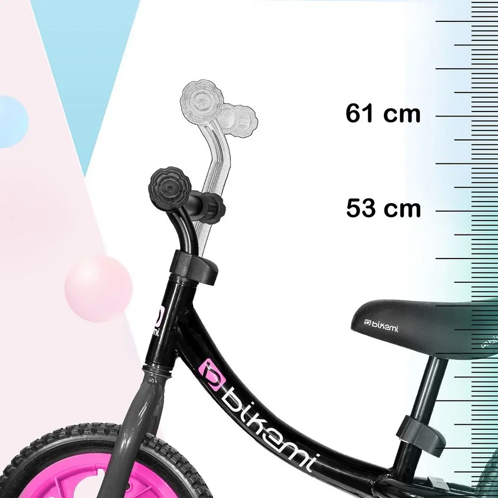 Bicicleta fara pedale| pentru copii JUMI (roz/negru)