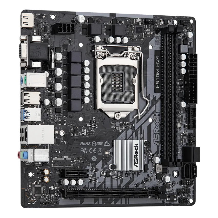 Placă de bază ASRock H510M-HVS  R1/R2.0, LGA1200, Intel H510, Micro-ATX