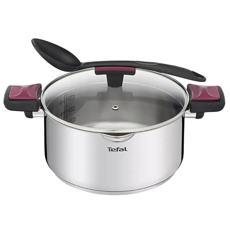Set de vase Tefal G723SA74, 6,1L, Argintiu