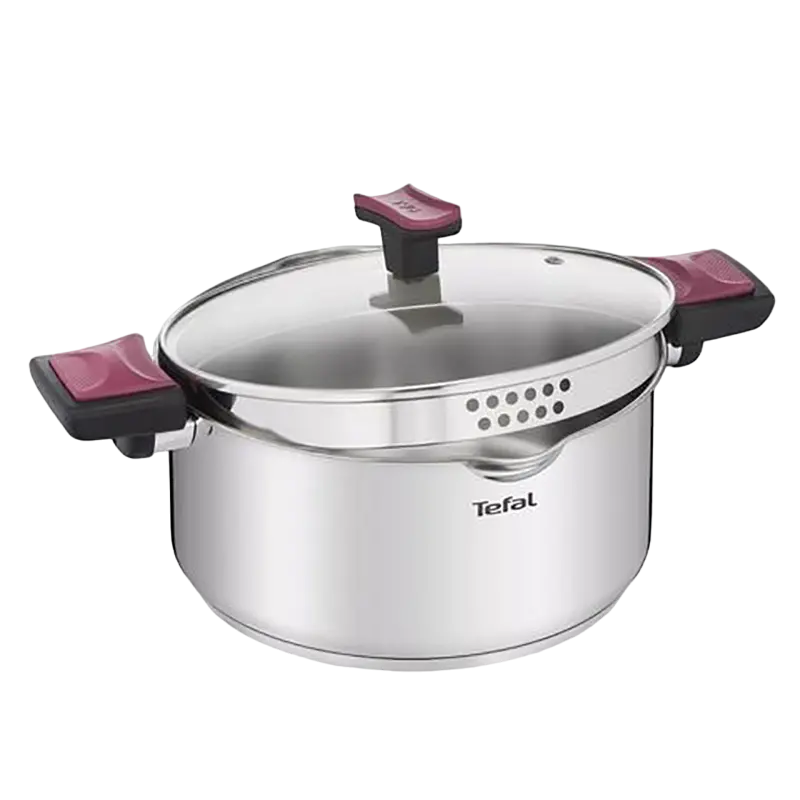 Set de vase Tefal G723SA74, 6,1L, Argintiu