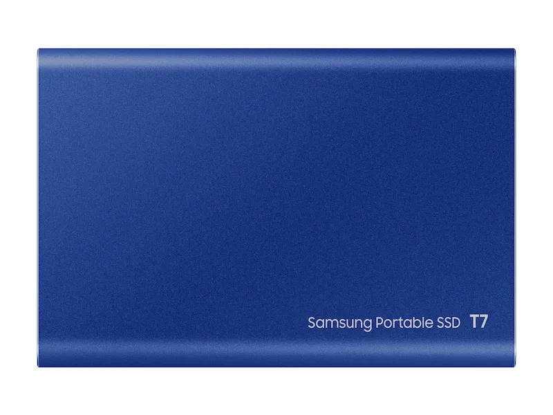 HDD portabil extern Samsung Portable SSD T7, 2 TB, Albastru (MU-PC2T0H/WW)