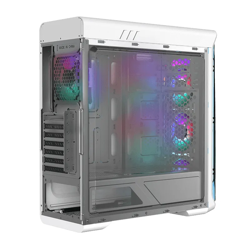 Carcasă PC Gamemax StarLight FRGB, Midi-Tower, ATX, Alb