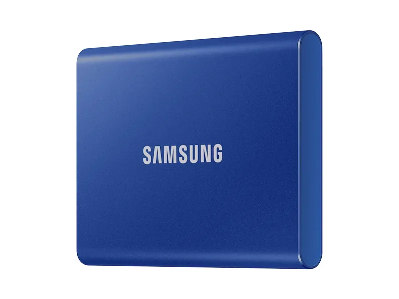 HDD portabil extern Samsung Portable SSD T7, 2 TB, Albastru (MU-PC2T0H/WW)