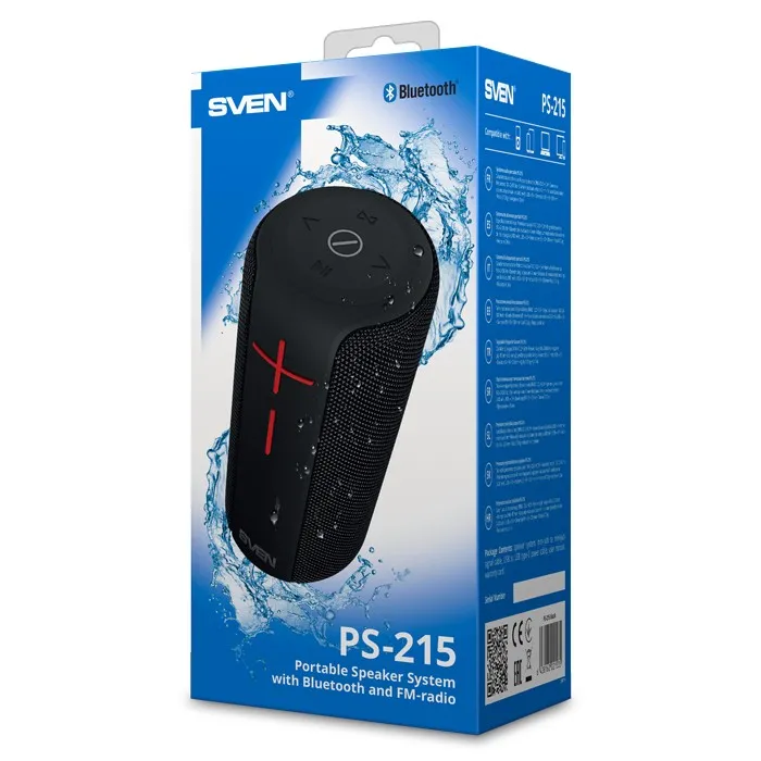 Boxă portabilă SVEN PS-215, Negru
