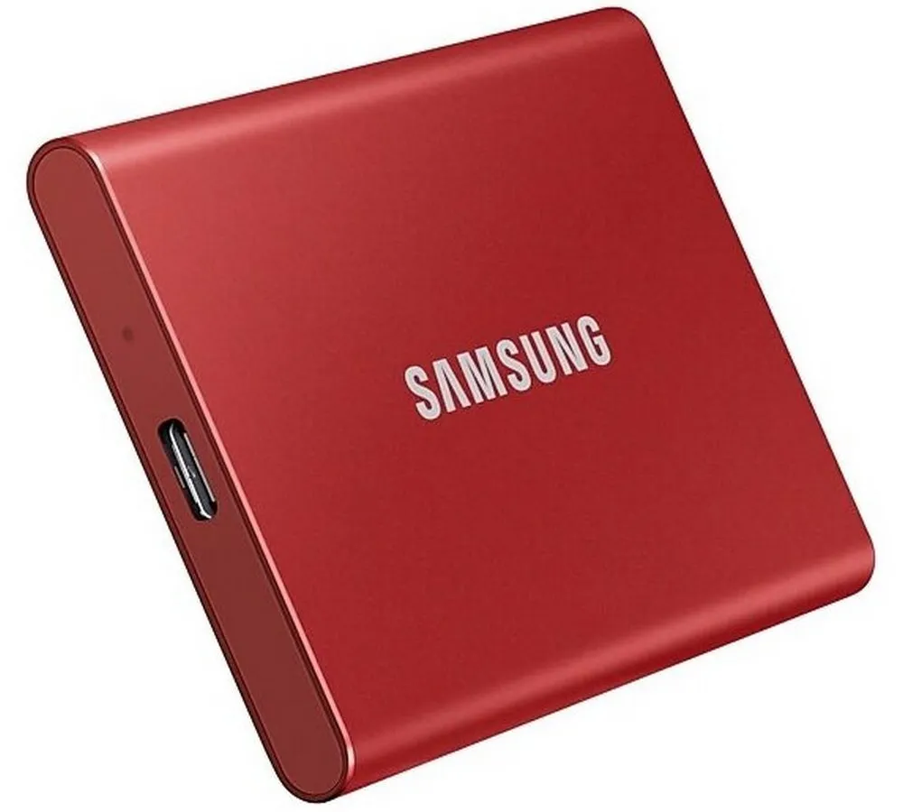 SSD portabil extern Samsung Portable SSD T7, 500 GB, Roșu (MU-PC500R/WW)
