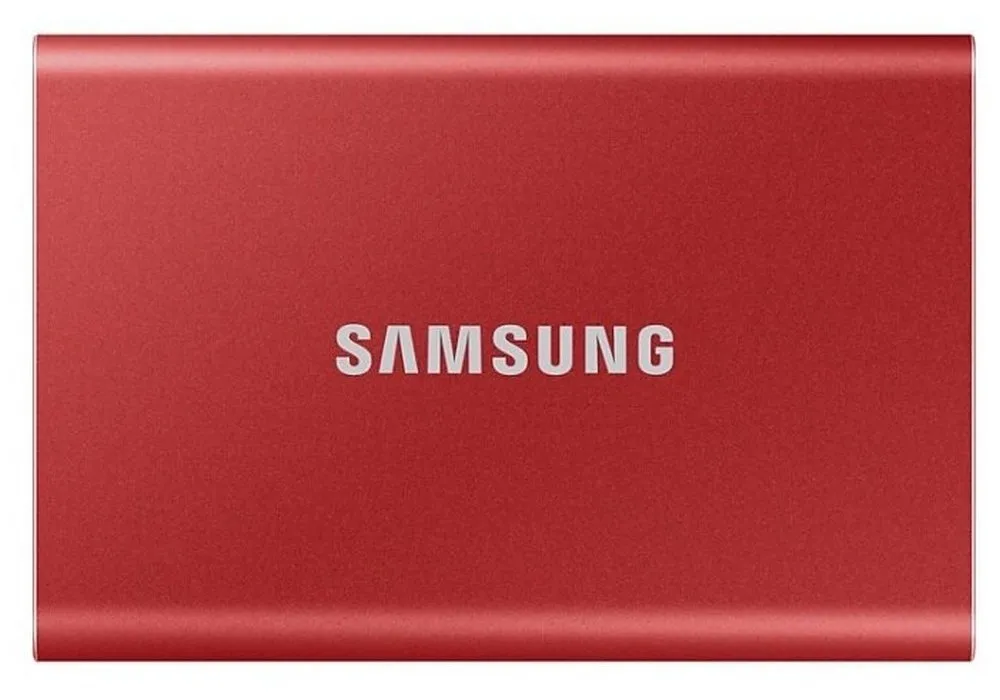 SSD portabil extern Samsung Portable SSD T7, 500 GB, Roșu (MU-PC500R/WW)