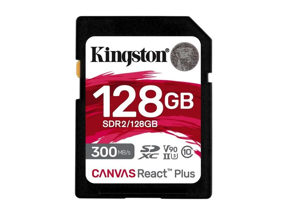 .128GB  SDXC Card (Class 10) UHS-II , U3, Kingston Canvas React Plus 