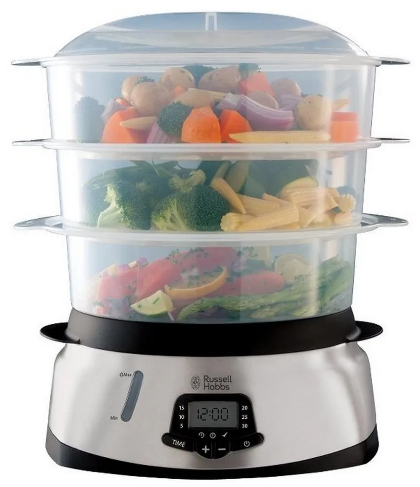 Aparat de gătit cu aburi Russell Hobbs MaxiCook, Oțel inoxidabil