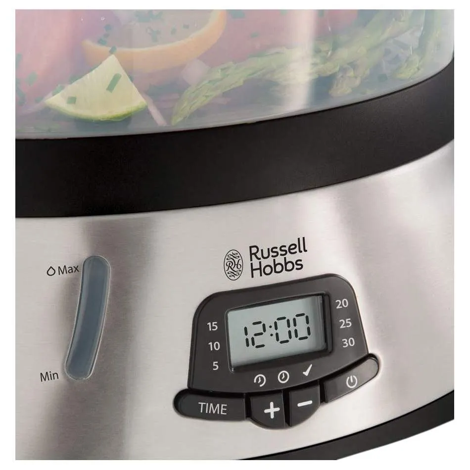 Aparat de gătit cu aburi Russell Hobbs MaxiCook, Oțel inoxidabil