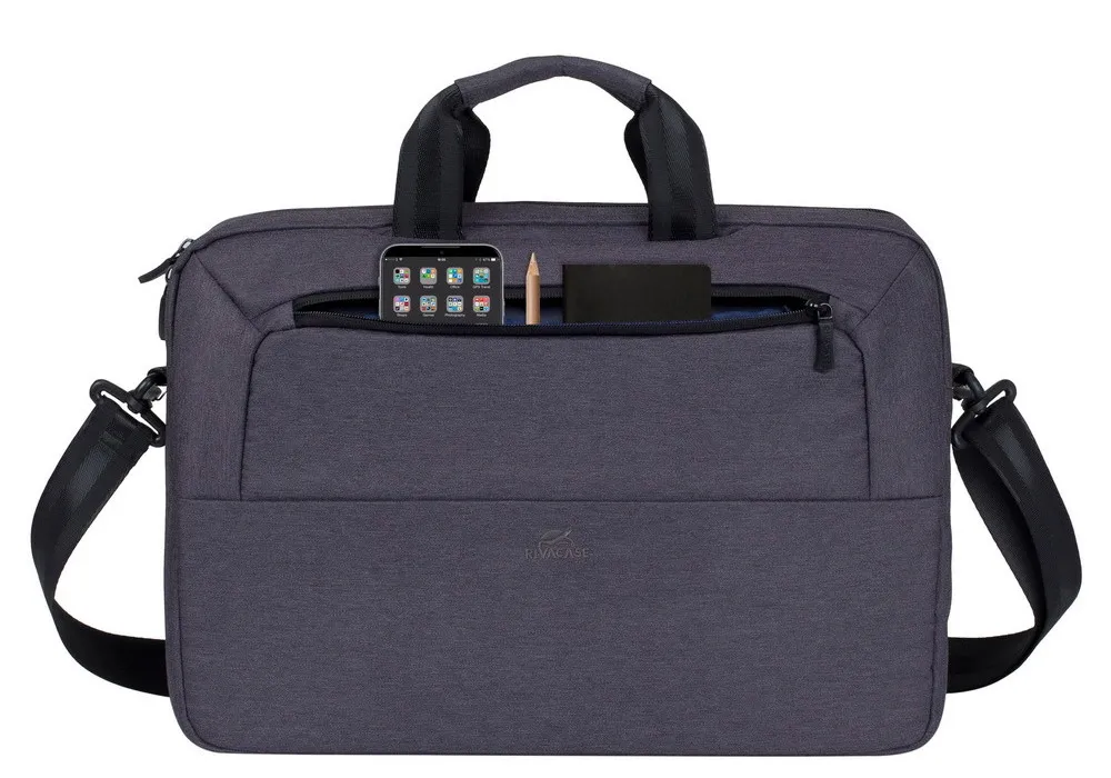 Geantă pentru Laptop RivaCase Suzuka, 15.6", Poliester, Negru