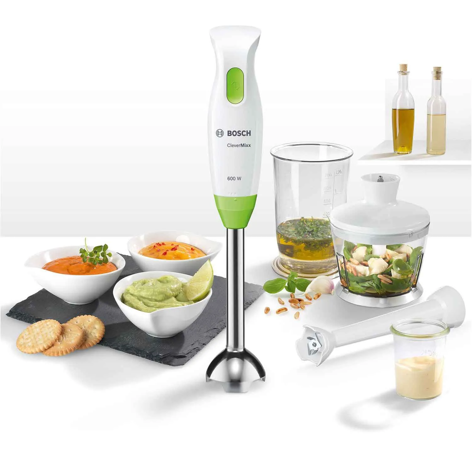 Blender de mână Bosch MSM2623G, Alb