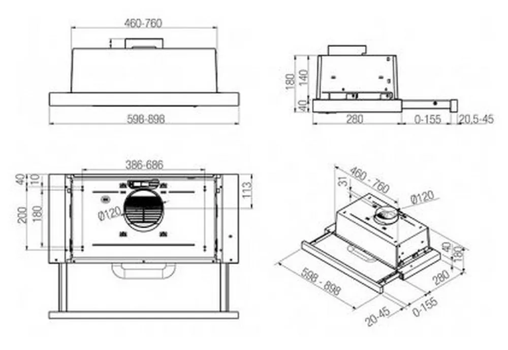 Hota încorporabilă Whirlpool AKR 749/1 WH, Alb