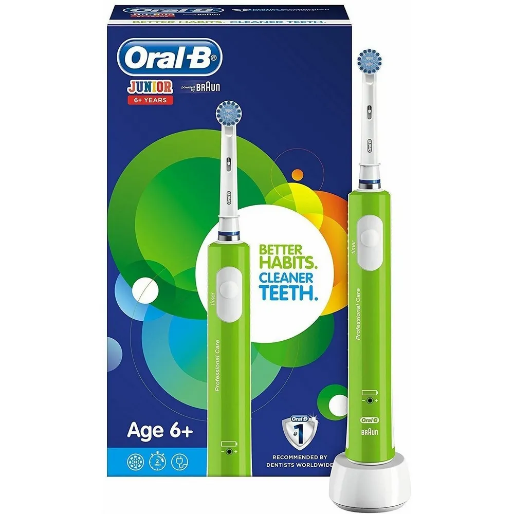 Periuța de dinți electrică sonică BRAUN D16 Junior pro Sensitive UT, Alb / Verde