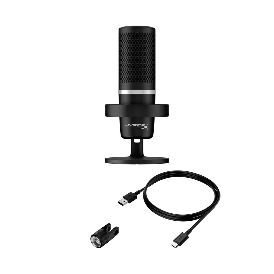 Microfon Gaming HyperX DuoCast, Cu fir, Negru