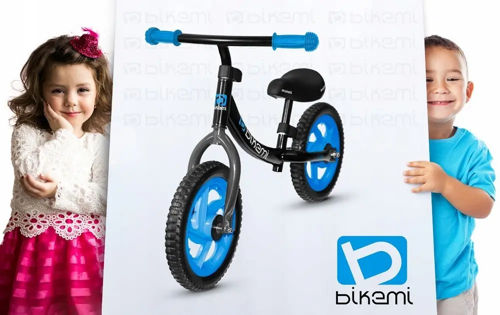 Bicicleta fara pedale| pentru copii JUMI Sport (albastru/negru)