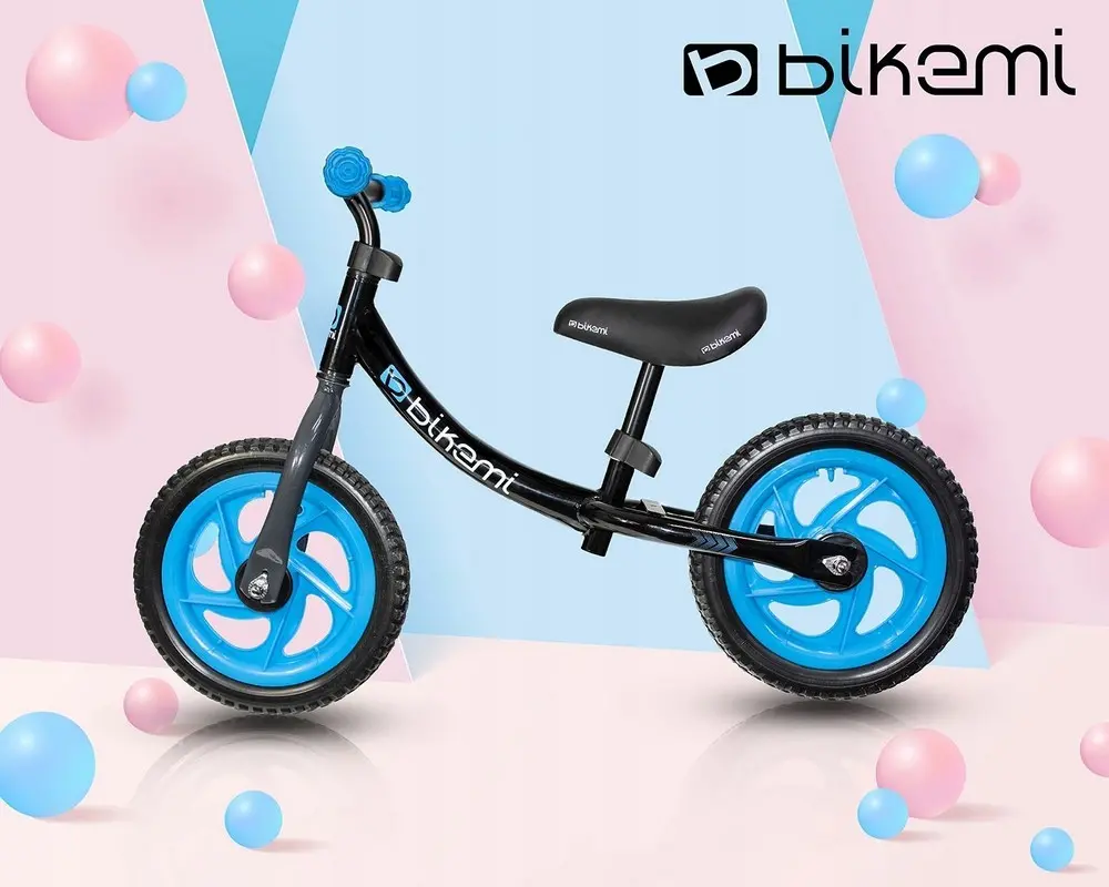 Bicicleta fara pedale| pentru copii JUMI Sport (albastru/negru)