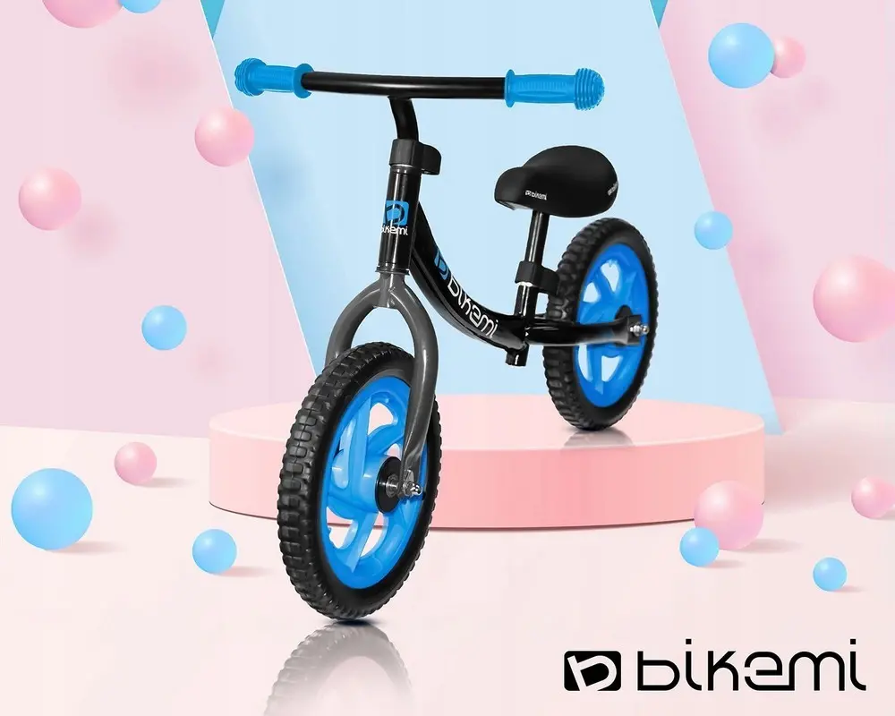 Bicicleta fara pedale| pentru copii JUMI Sport (albastru/negru)