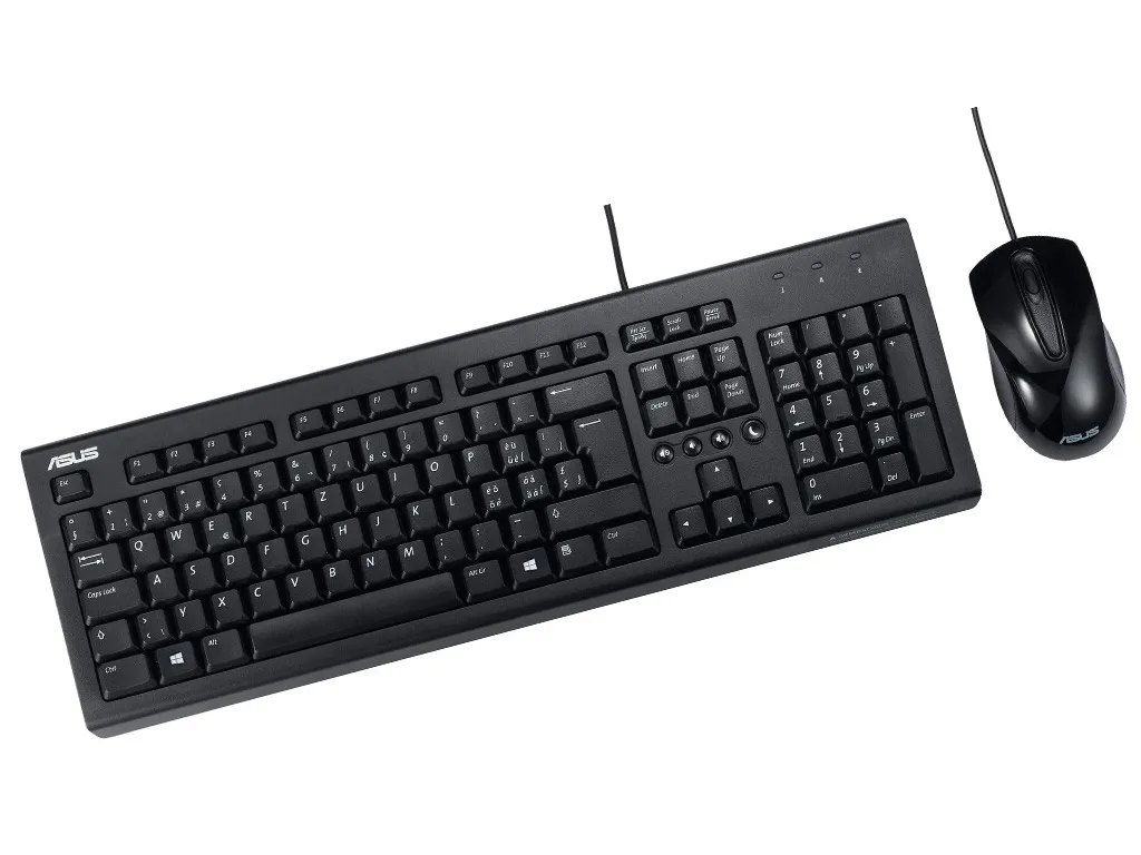 Set Tastatură + Mouse ASUS U2000, Cu fir, Negru
