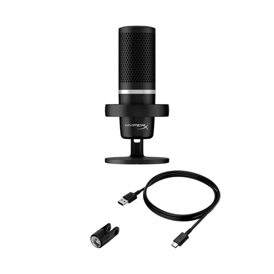 Microfon Gaming HyperX DuoCast, Cu fir, Negru