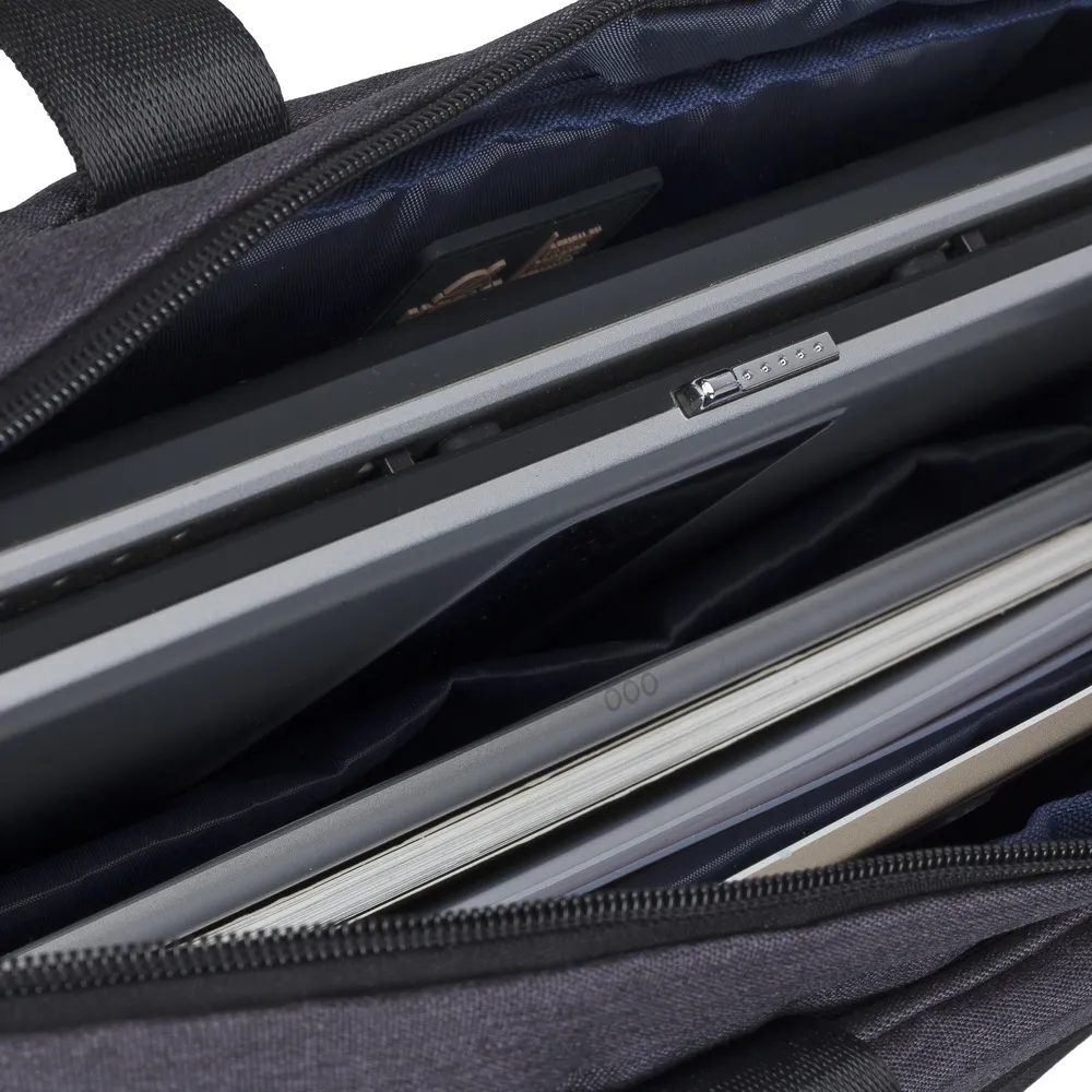 Geantă pentru Laptop RivaCase Suzuka, 15.6", Poliester, Negru
