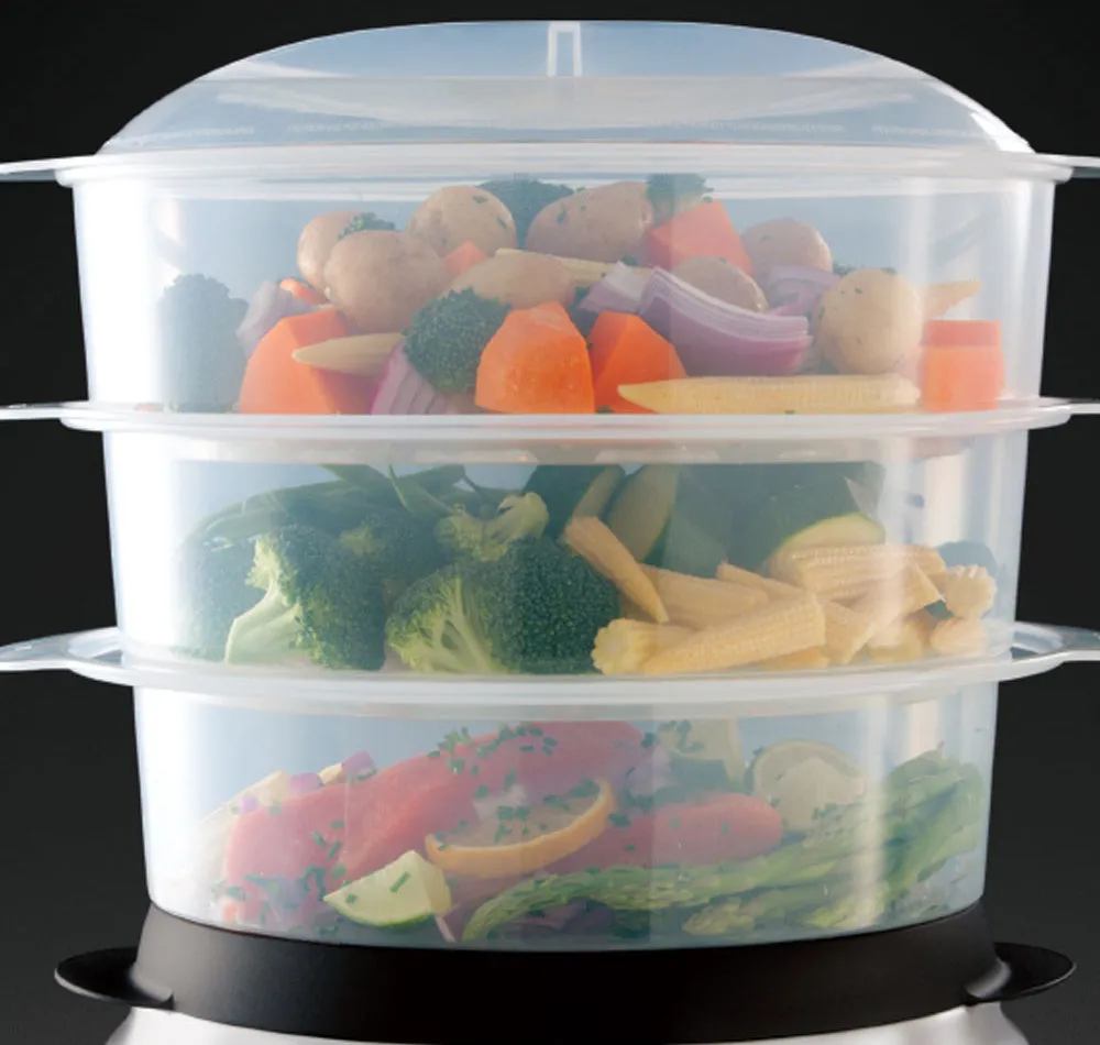 Aparat de gătit cu aburi Russell Hobbs MaxiCook, Oțel inoxidabil