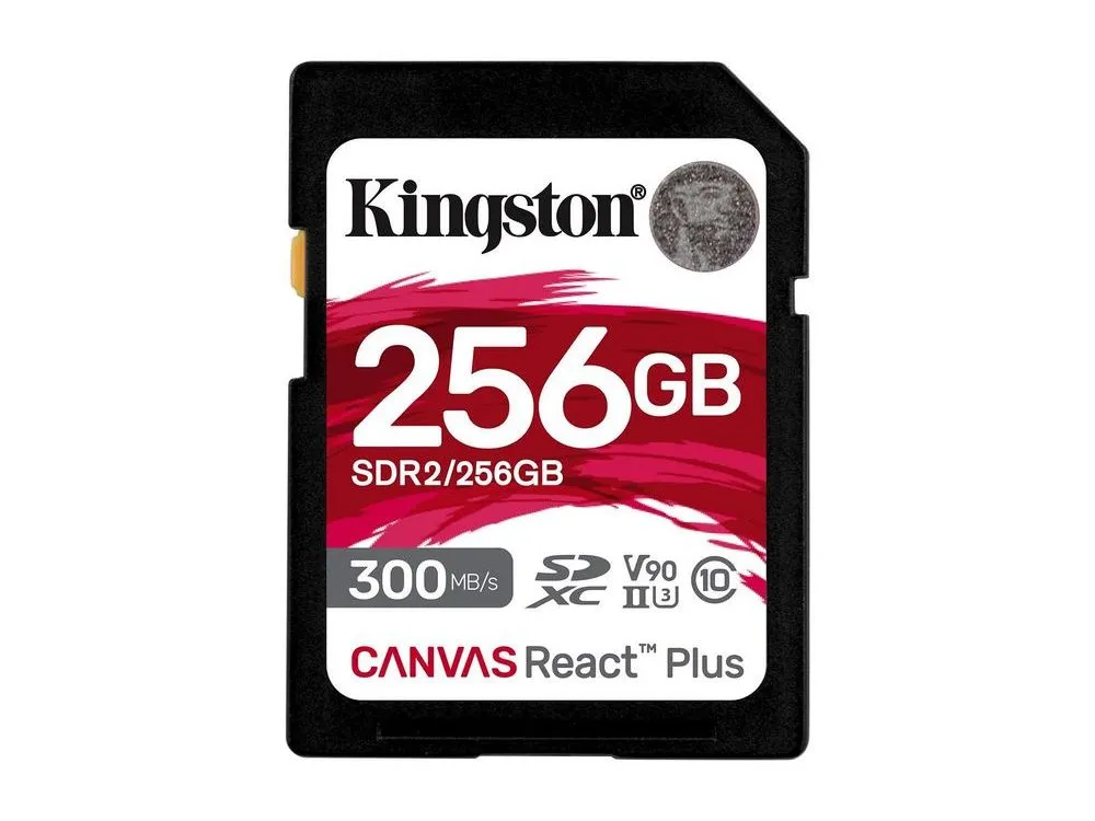 .256GB  SDXC Card (Class 10) UHS-II , U3, Kingston Canvas React Plus 
