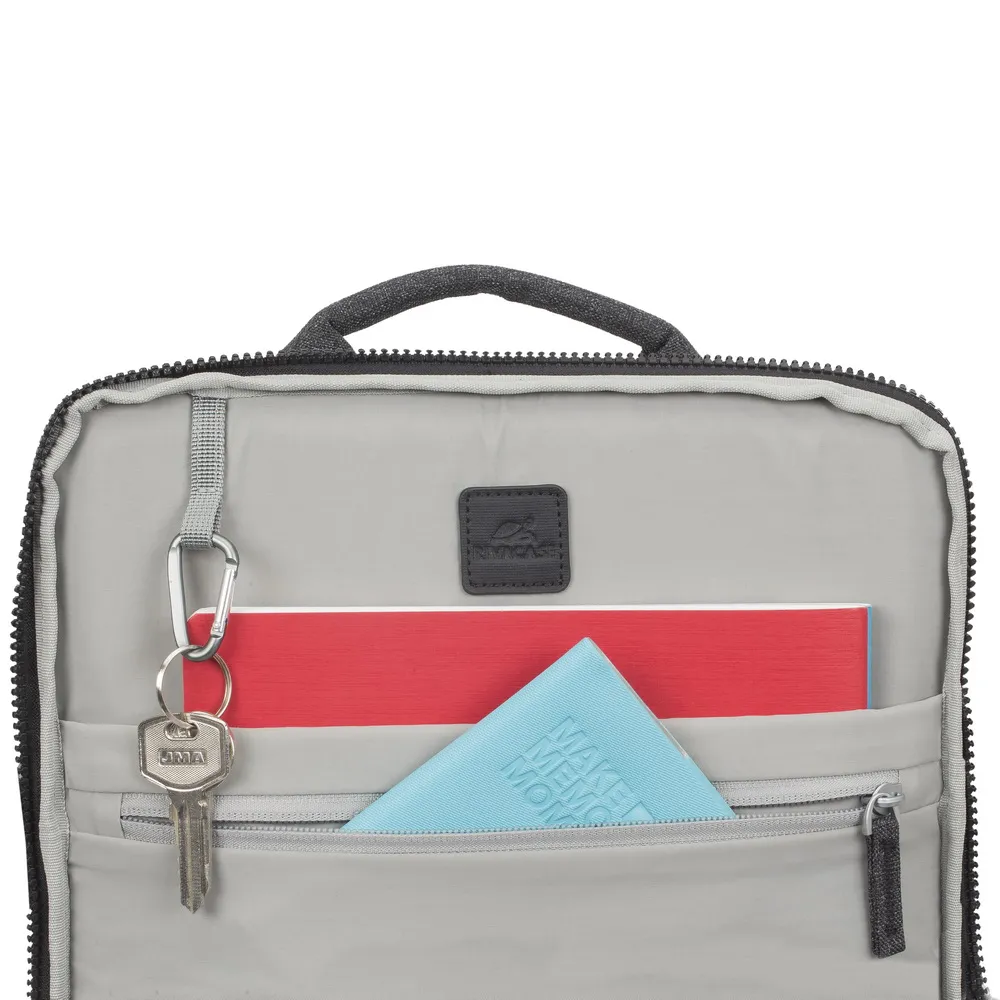 Rucsac pentru Laptop RivaCase Lantau, 15.6", Poliester, Negru