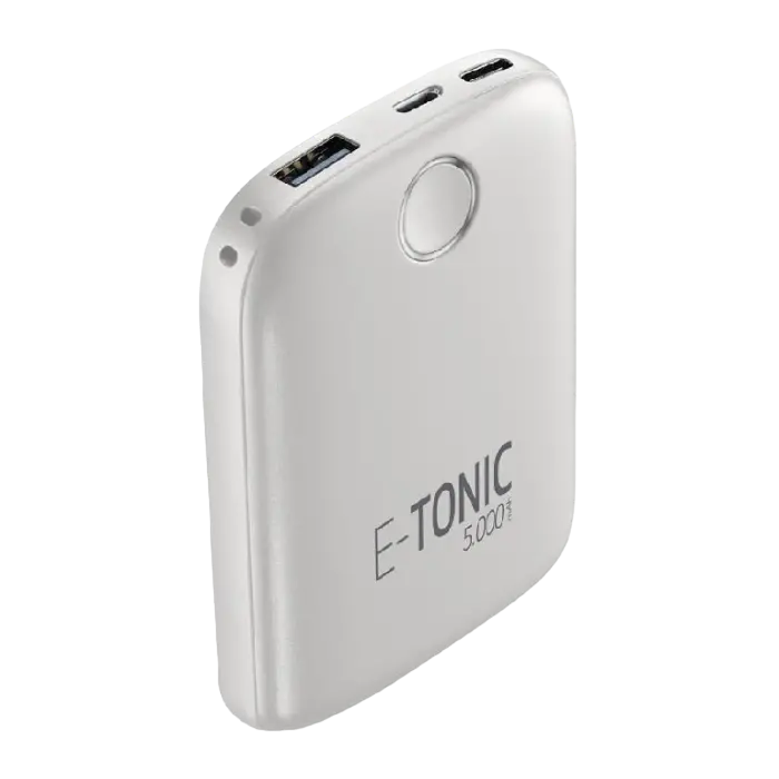 Acumulator extern Cellularline E-TONIC 5000, 5mAh, Alb