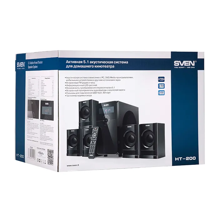 Sistem audio SVEN HT-200, Negru