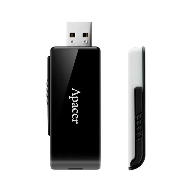 Memorie USB Apacer AH350, 64GB, Negru/Alb