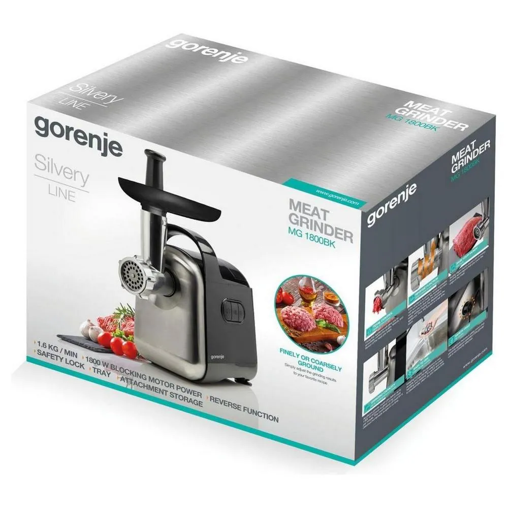 Mașină de tocat carne Gorenje MG1800BK, Gri