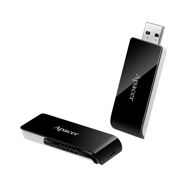 Memorie USB Apacer AH350, 64GB, Negru/Alb
