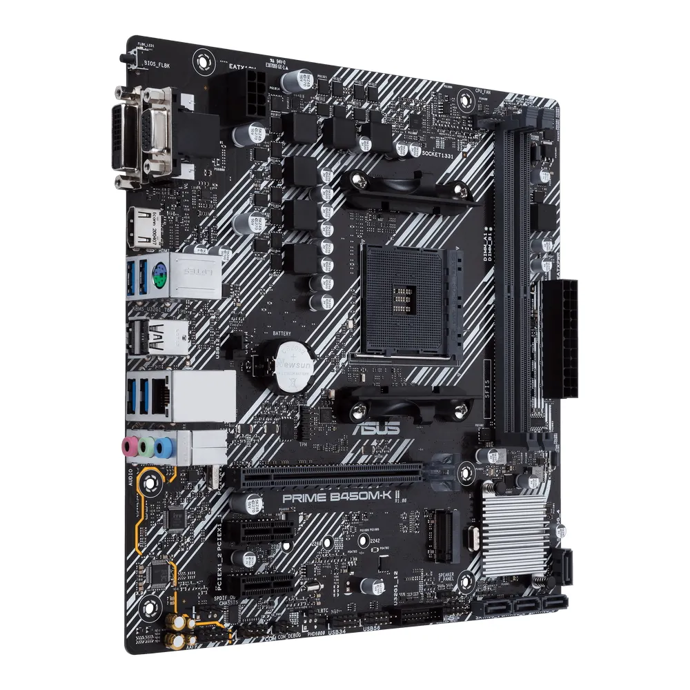 Placă de bază ASUS PRIME B450M-K II, AM4, AMD B450, Micro-ATX