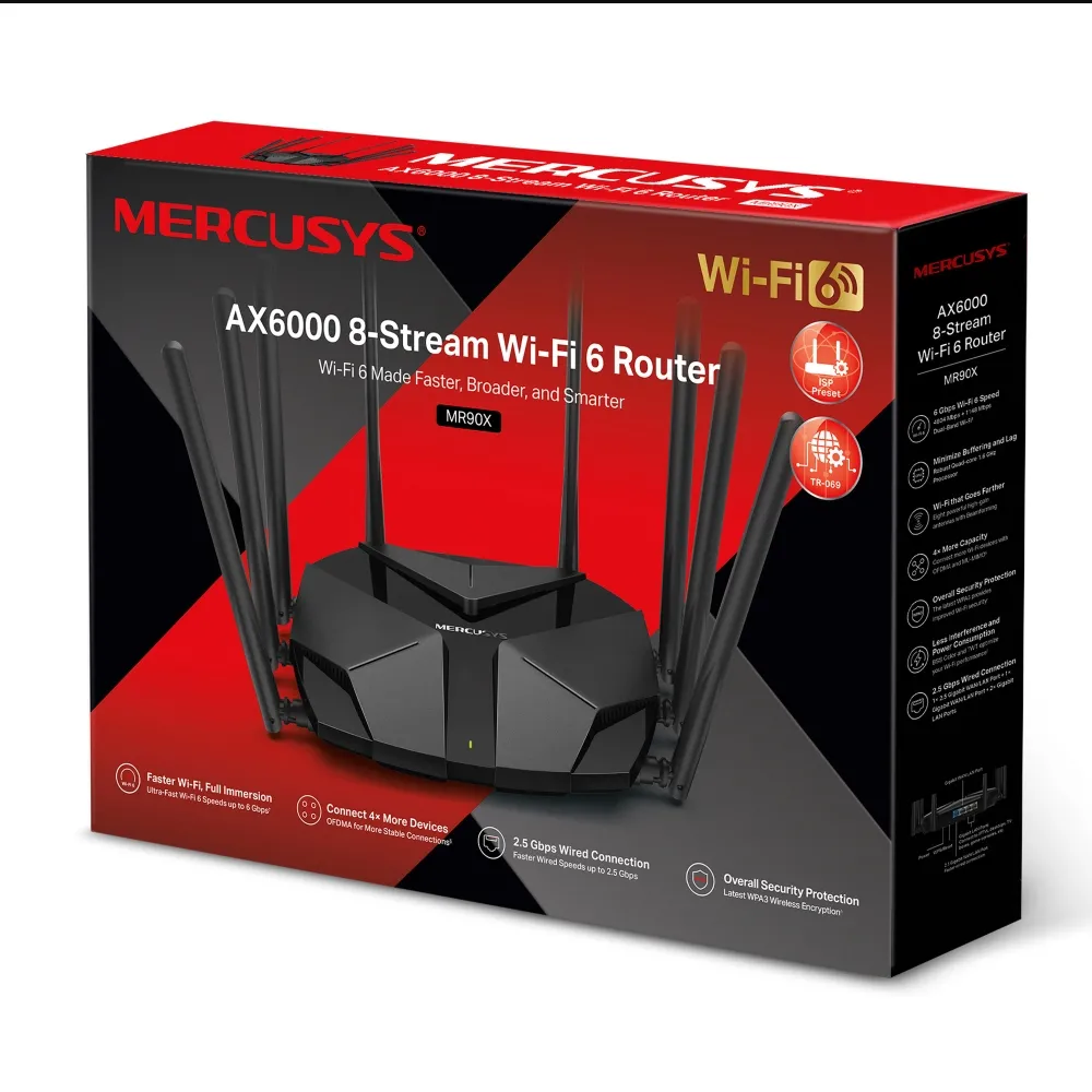 Router fără fir MERCUSYS MR90X, Negru