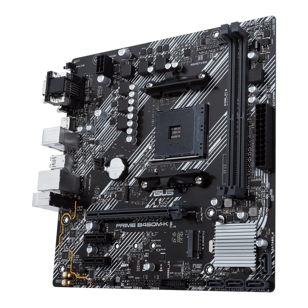 Placă de bază ASUS PRIME B450M-K II, AM4, AMD B450, Micro-ATX