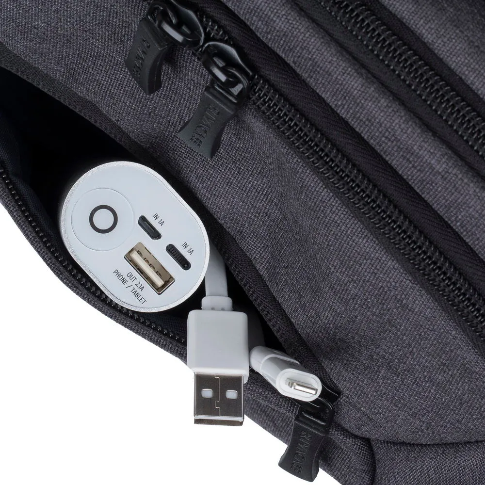 Rucsac pentru Laptop RivaCase Suzuka, 15.6", Poliester, Negru