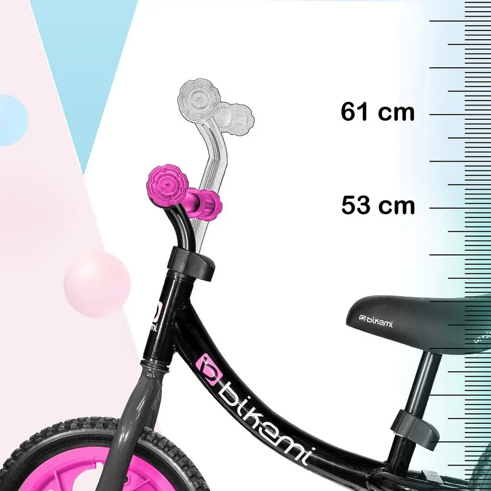 Bicicleta fara pedale| pentru copii JUMI Sport (roz/negru)