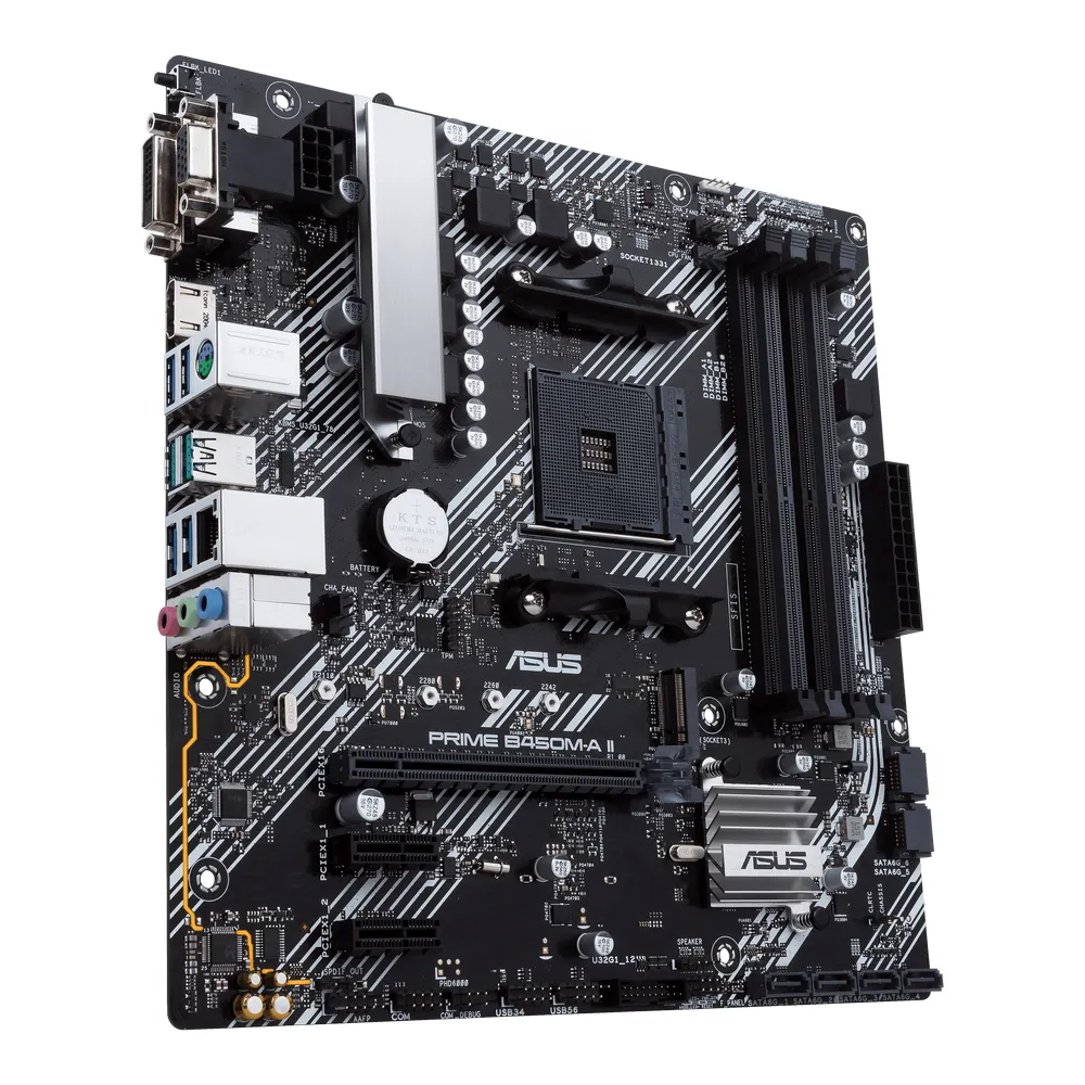 Placă de bază ASUS PRIME B450M-K II, AM4, AMD B450, Micro-ATX