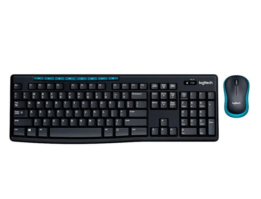 Set Tastatură + Mouse Logitech MK275, Fără fir, Negru/Albastru
