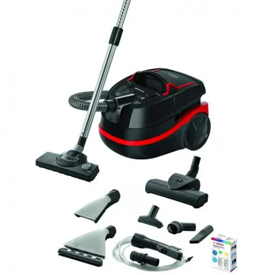 Aspirator Bosch BWD421POW, Negru | Roșu