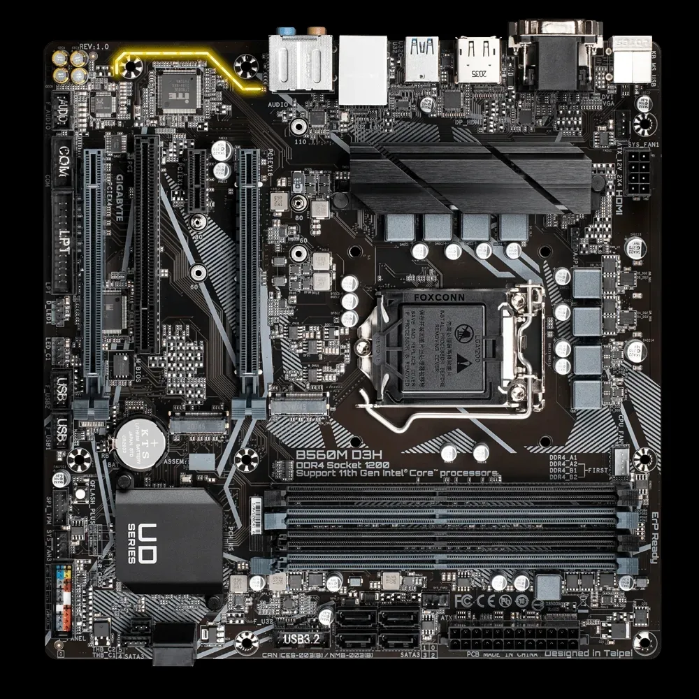 Placă de bază Gigabyte B560M D3H, LGA1200, Intel B560, Micro-ATX