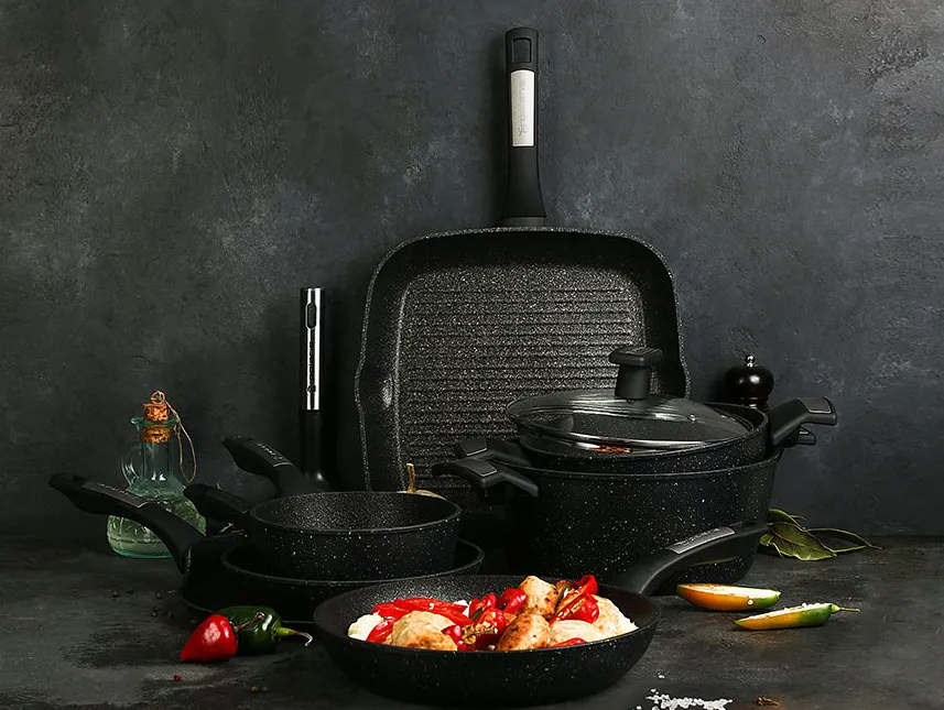 Cratiță Polaris Monolit-24C, 4L, 24cm, Negru