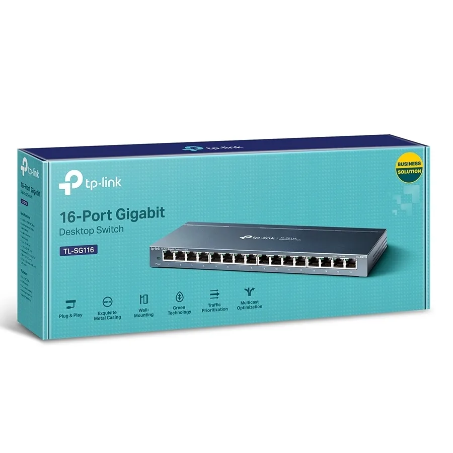 Switch de rețea TP-LINK TL-SG116, 16x 10/100/1000 Mbps
