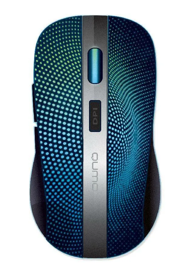 Mouse Wireless QUMO Comfort, Negru/Albastru