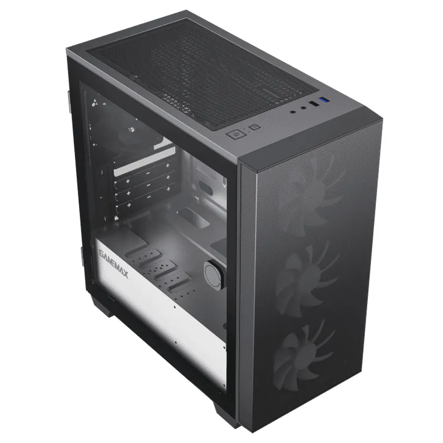 Carcasă PC Gamemax Aero Mini ECO, Micro-ATX, ATX, Negru