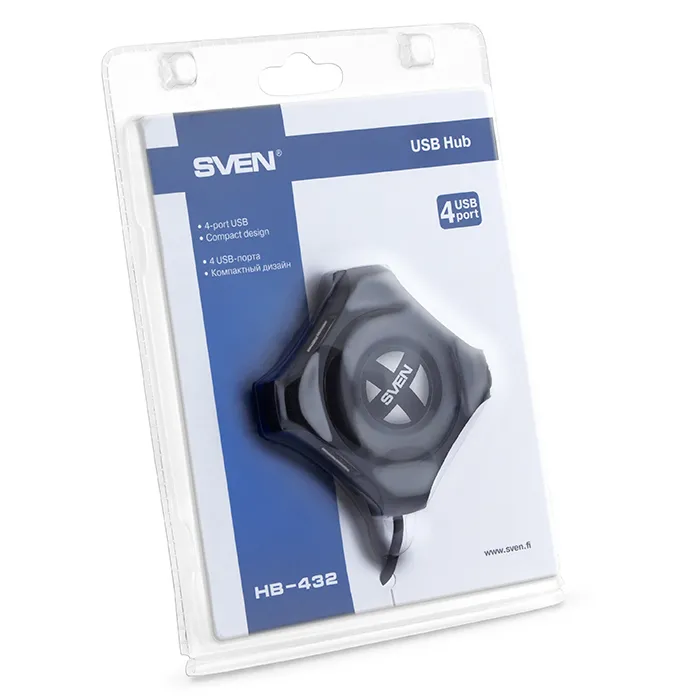 Adaptor Hub SVEN HB-432, Negru