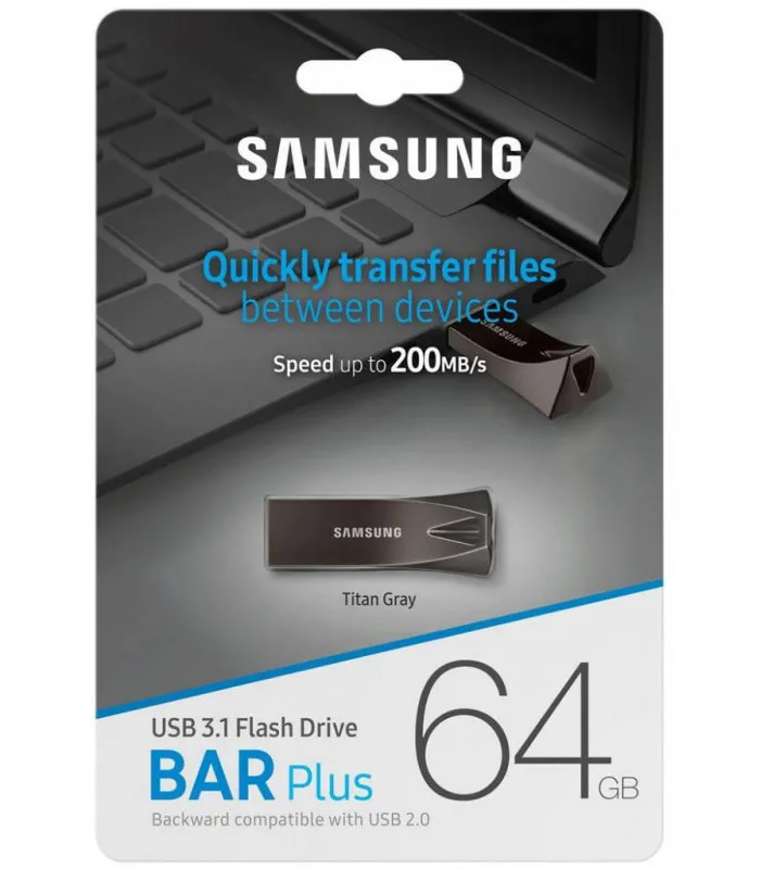 Memorie USB Samsung Bar Plus, 64GB, Gri