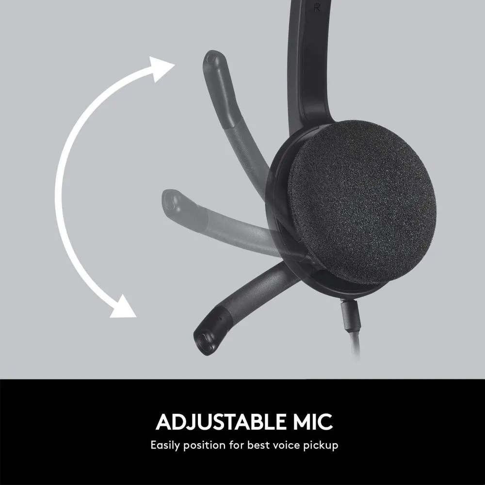 Căști Logitech H340, Negru