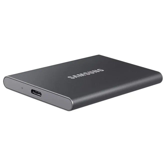 SSD portabil extern Samsung Portable SSD T7,  1 TB, Grey (MU-PC1T0T/WW)