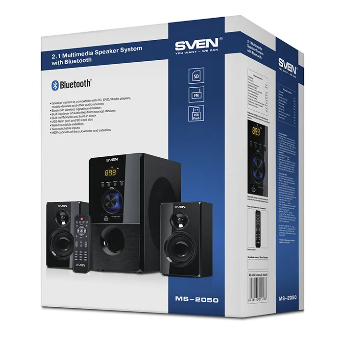 Boxe pentru calculator 2.1 SVEN MS-2050, Negru